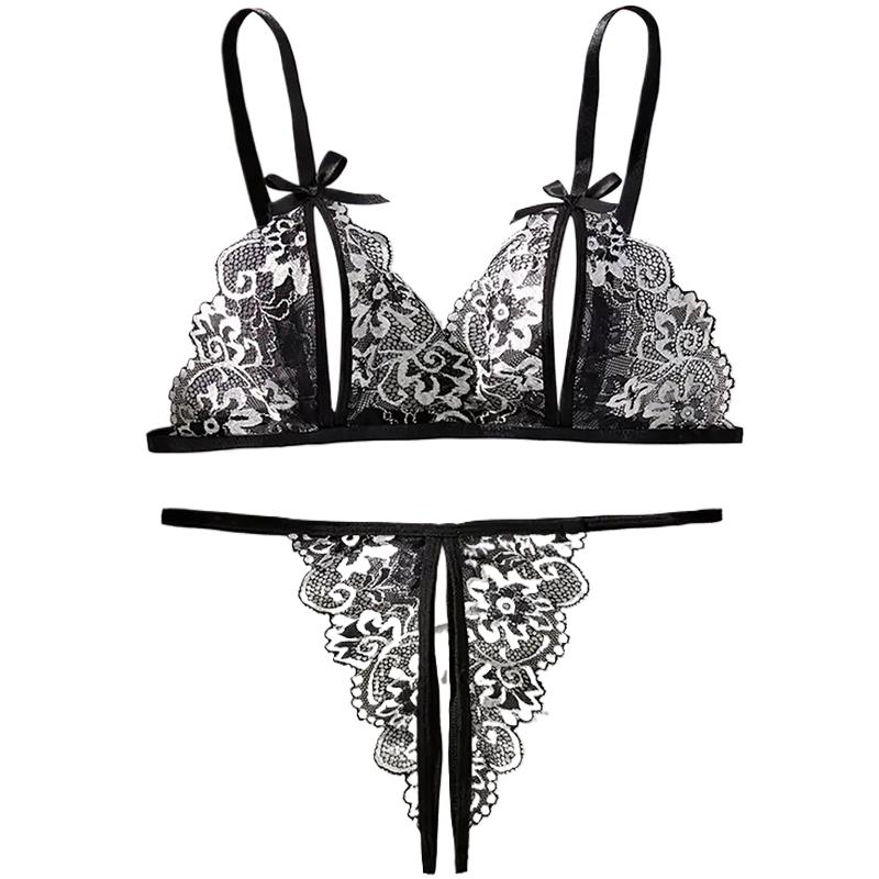 Black Hot Crotchless Sexy Wome - Sheer Bra Lace review and price