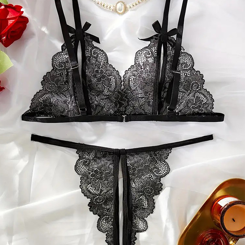 Black Hot Crotchless Sexy Wome - Sheer Bra Lace review and price