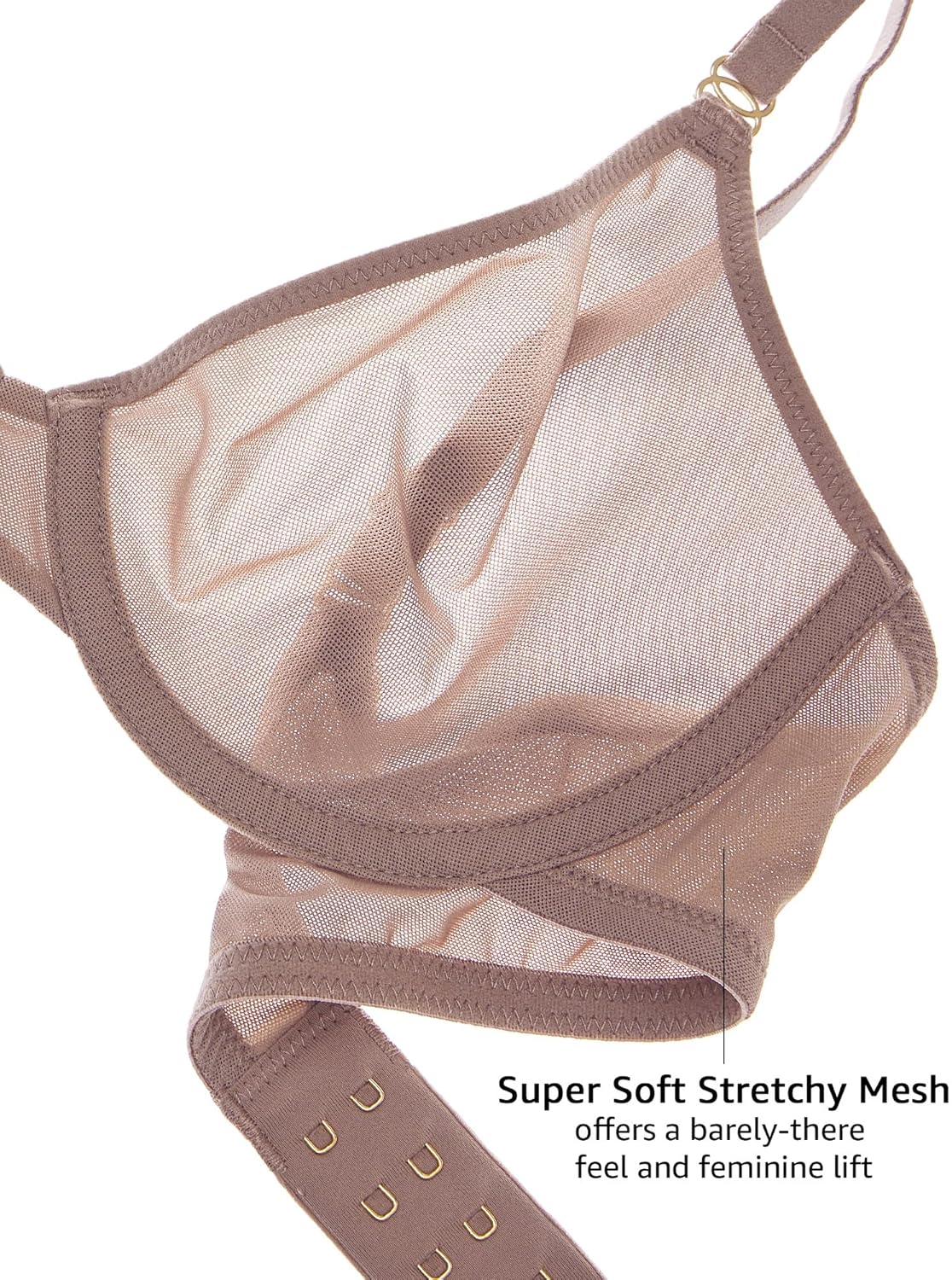 Women's Cosnufy Sheer Balconet - Demi Bra Balconette review and price