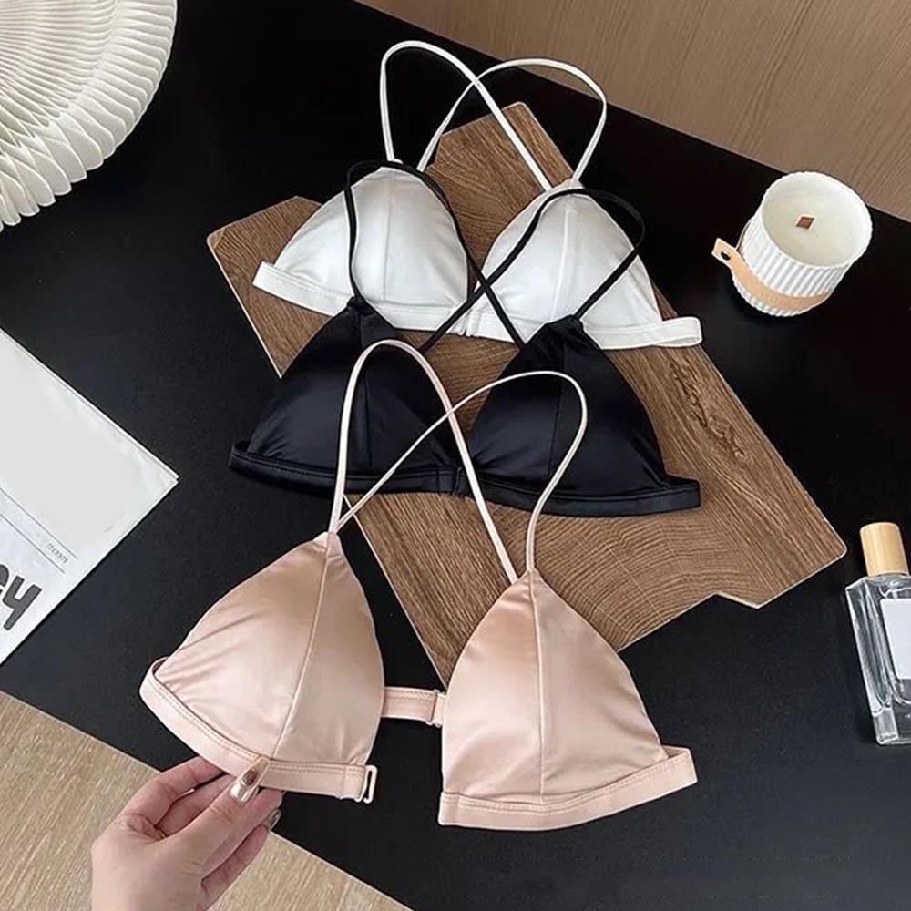 Sexy Satin Front Closure Bras  - Plunge Bra Push Up review and price