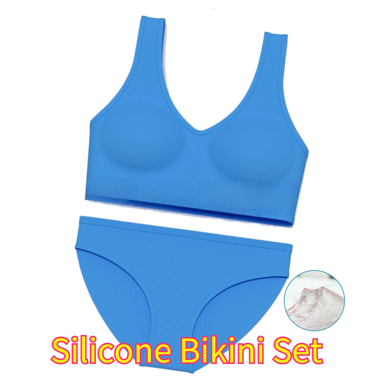 Silicone Women Swim Bikini Set - Minimizer Bra Women review and price