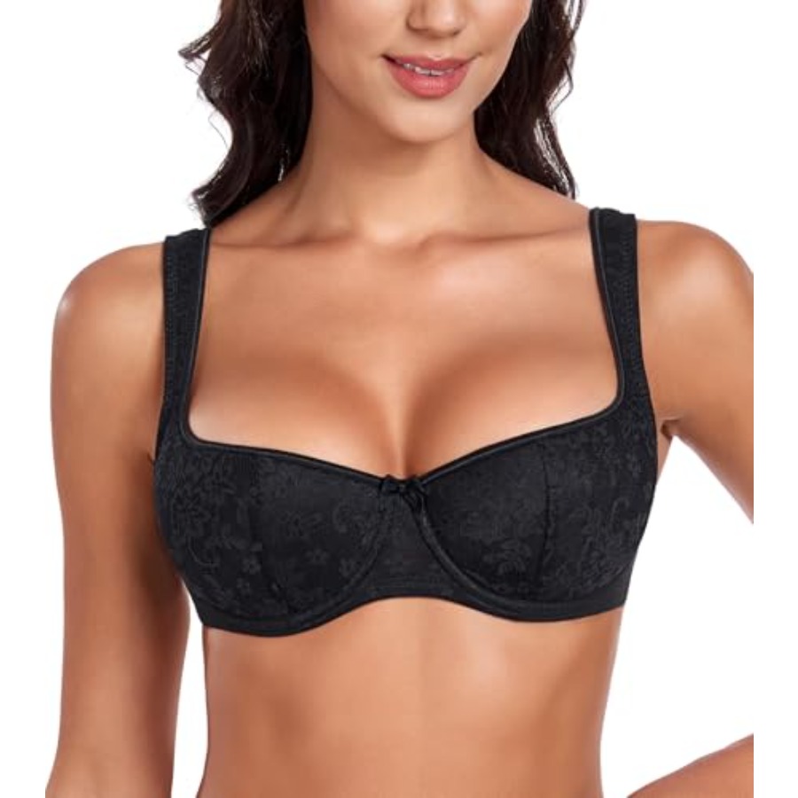 DotVol Women's Lightly Padded  - Demi Bra Balconette review and price