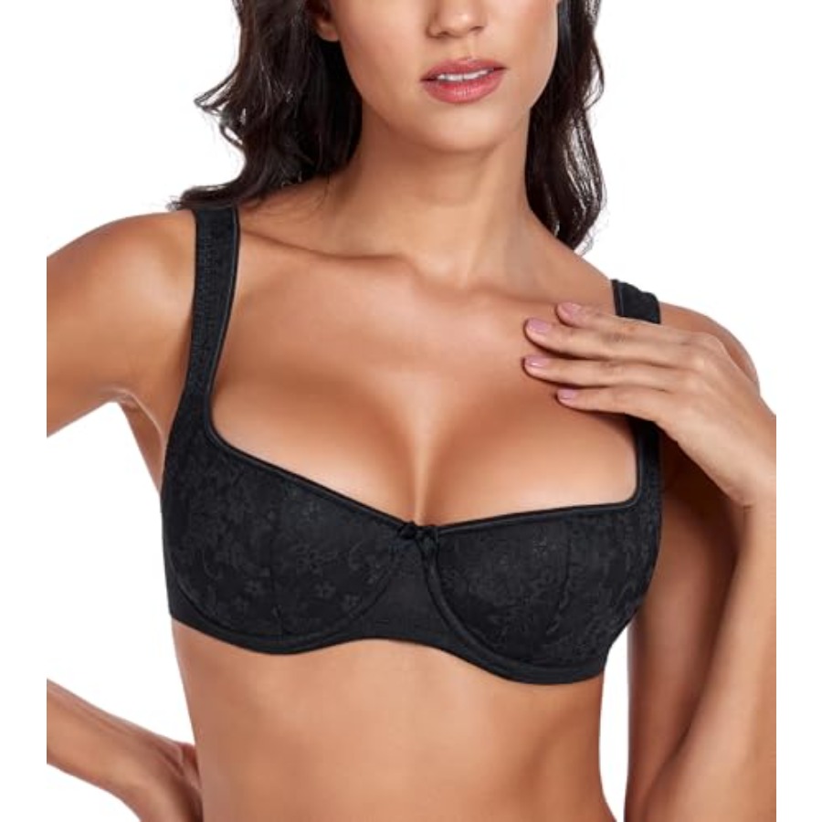 DotVol Women's Lightly Padded  - Demi Bra Balconette review and price