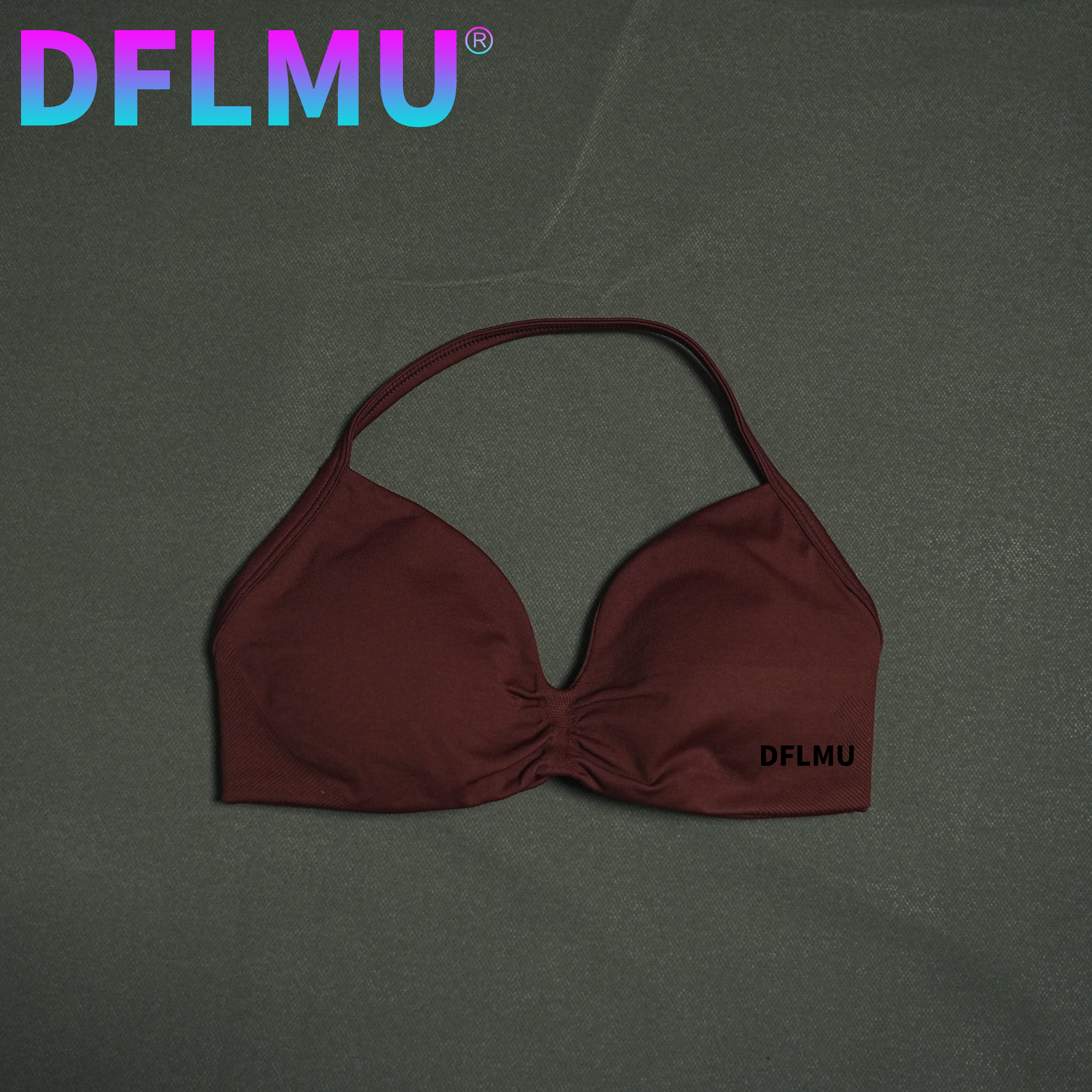 DFLMU Women Halter Sports Bra  - Plunge Bra Push Up review and price