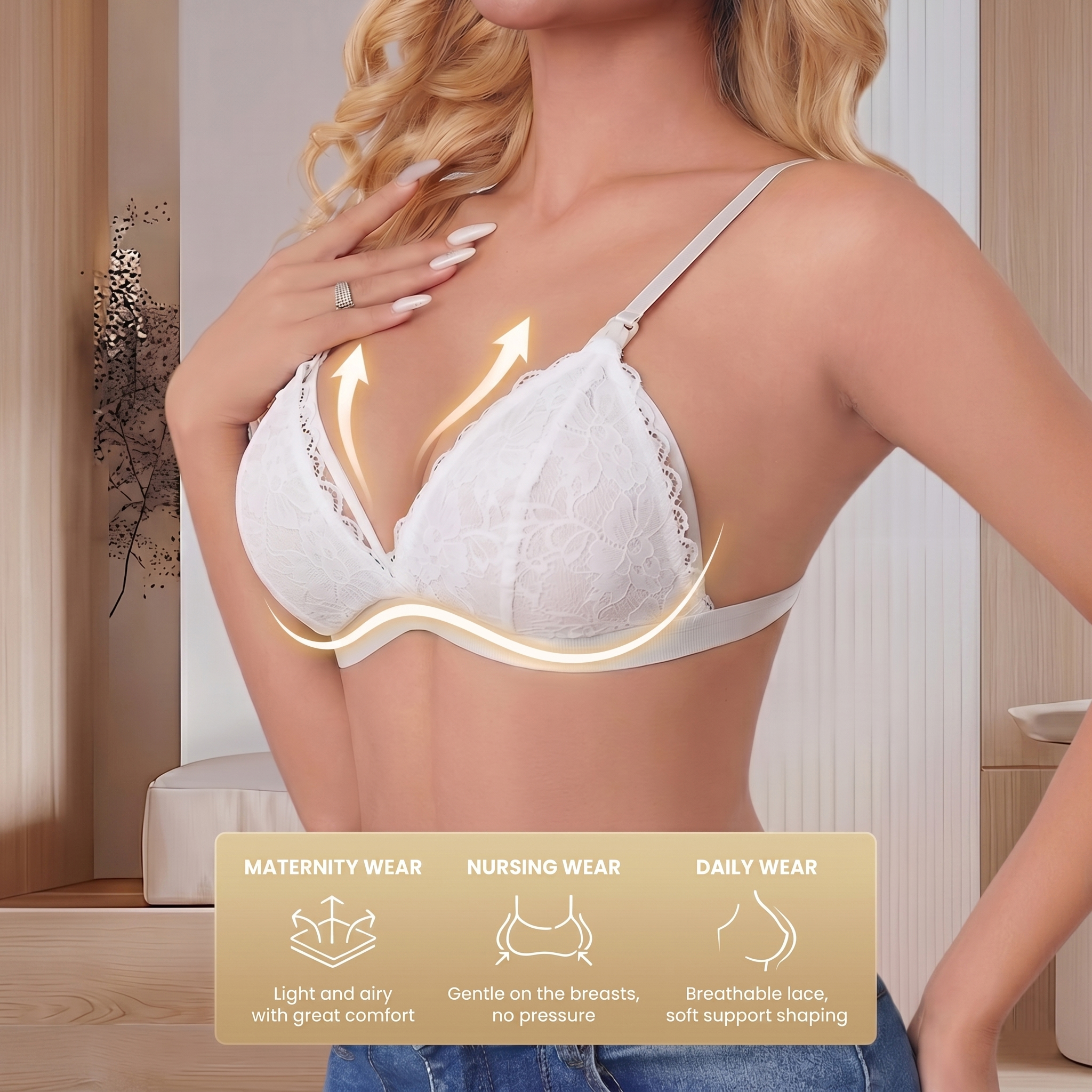 Women's White Lace Maternity N - Nursing Bra Clip review and price