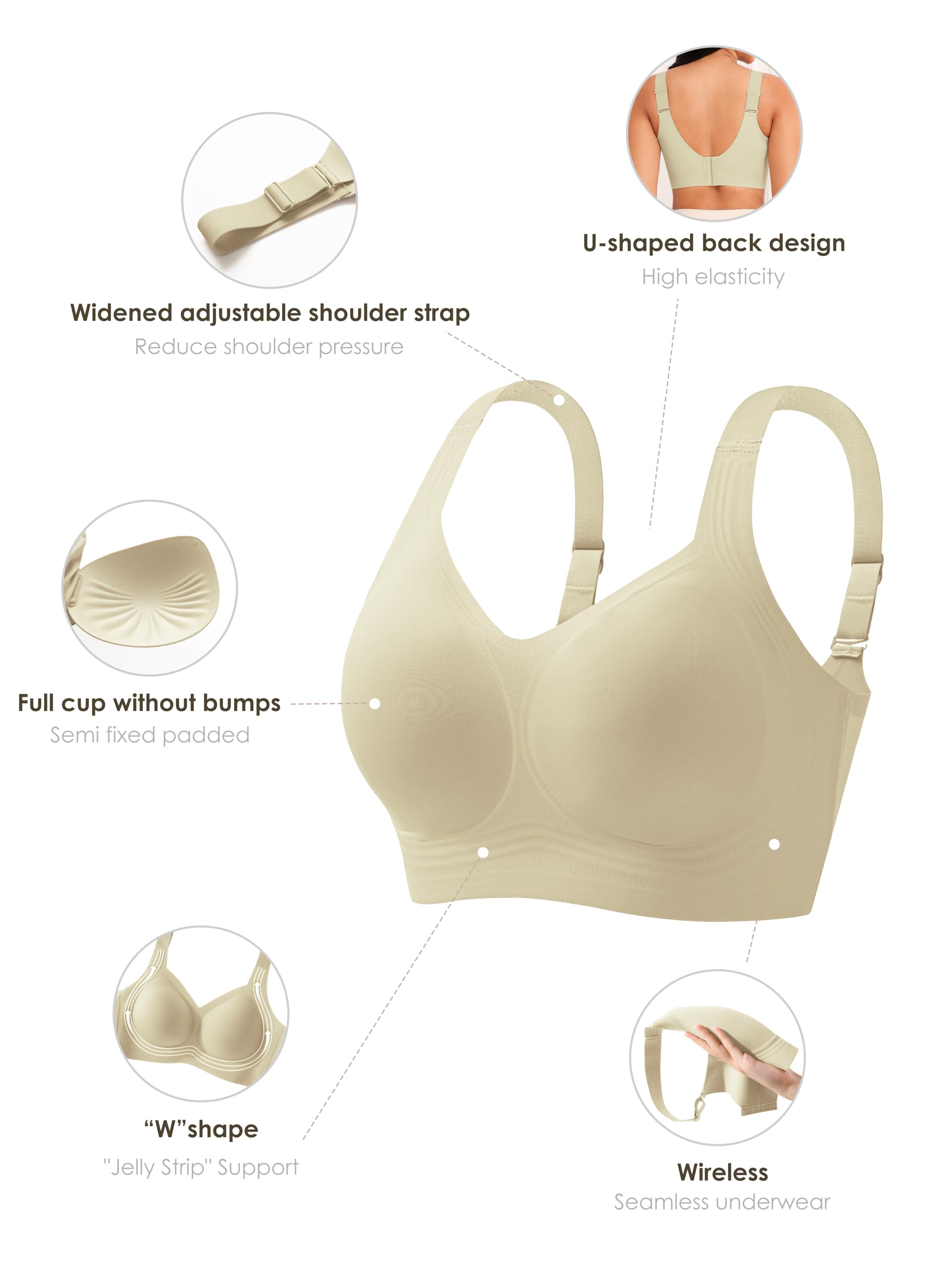 Women Wirefree Bras for Women  - Full Coverage Bra review and price