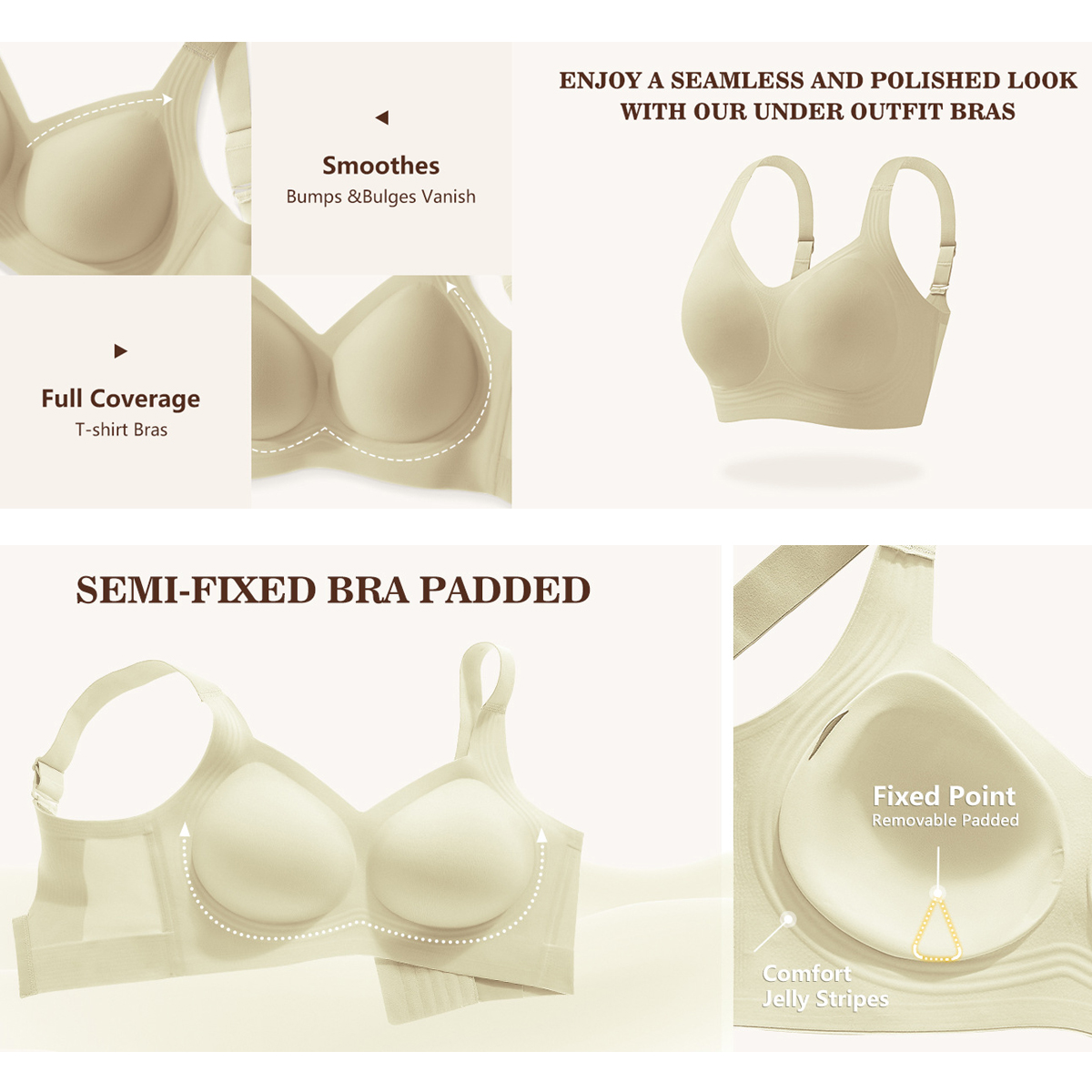 Women Wirefree Bras for Women  - Full Coverage Bra review and price