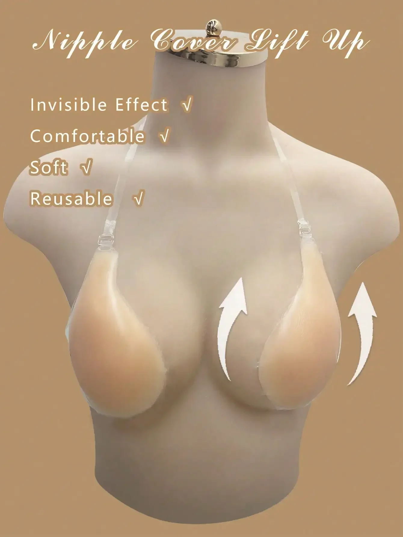 1pc Invisible Backless Straple - Push Up Bra Silicone review and price