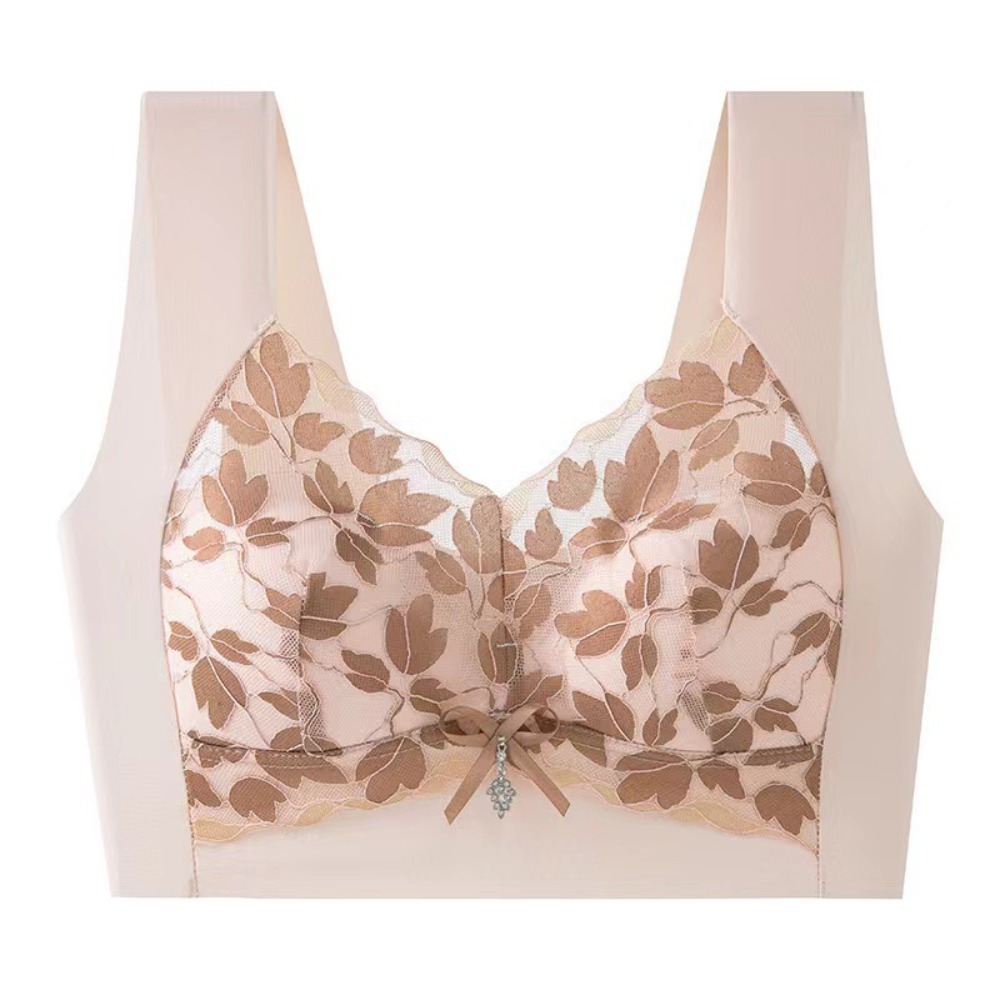 Comfortable Leaf Lace Deep V B - Wirefree Bra Comfort review and price