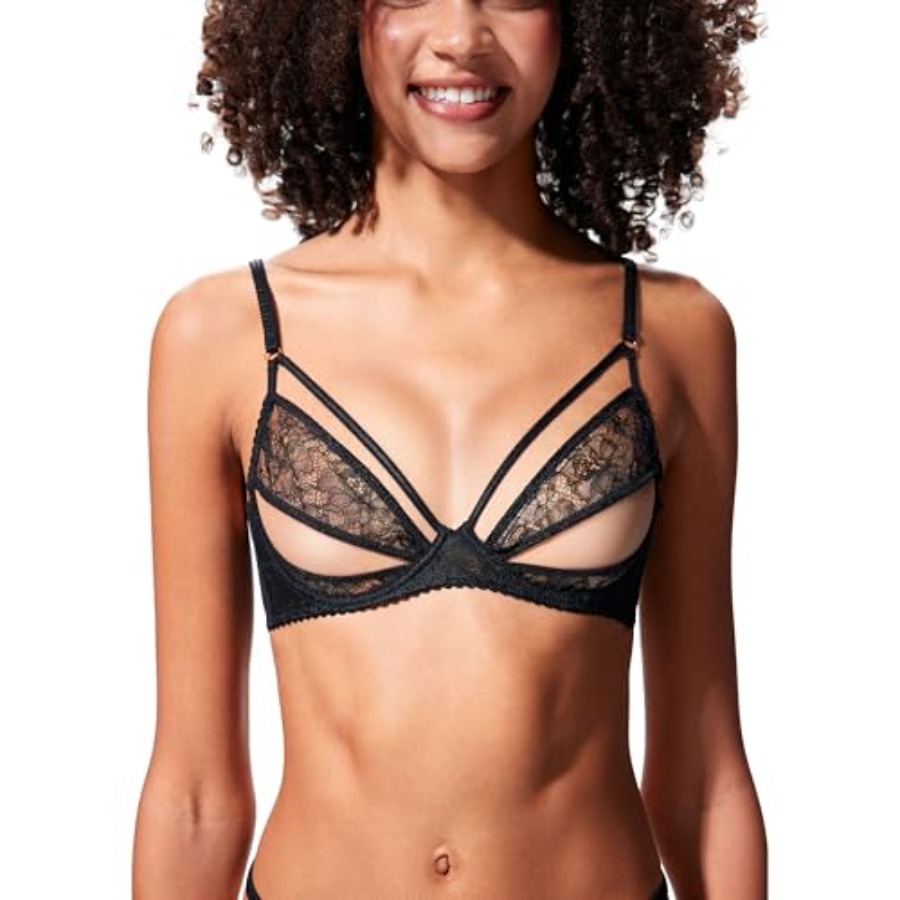 Faye Women's Sexy Lace Bra, Ba - Demi Bra Balconette review and price