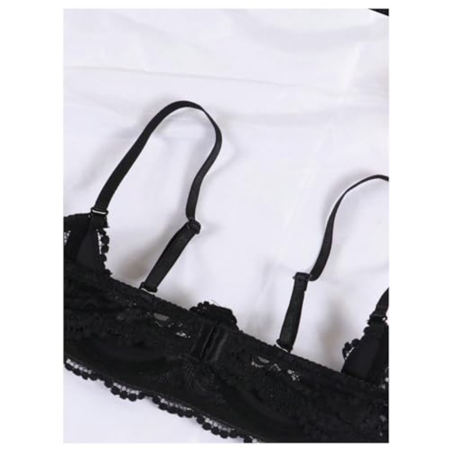OYOANGLE Women's 1/4 Cup Lace  - Demi Bra Balconette review and price
