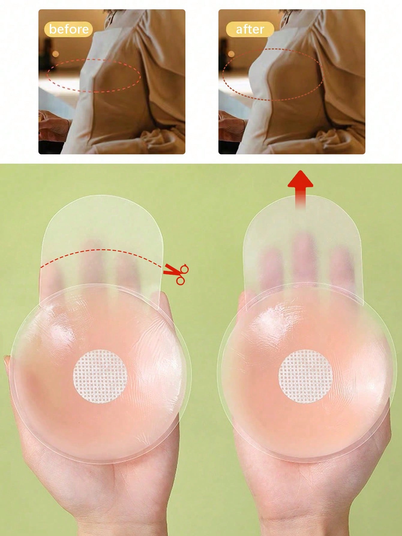 6.5cm Invisible Silicone Breas - Push Up Bra Silicone review and price